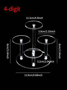 1 pieza Estantería de exhibición acrílica multifuncional, estantería de almacenamiento de escritorio de material acrílico transparente para joyería, coleccionables, maquillaje y figuras - transparente - Ver 14