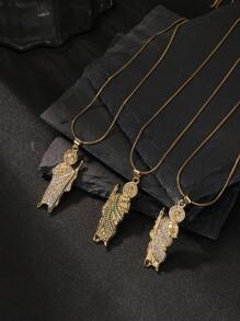 1 Pc Gree St.Jude Necklace Saint Jude  Style Chain - Gold - View 8