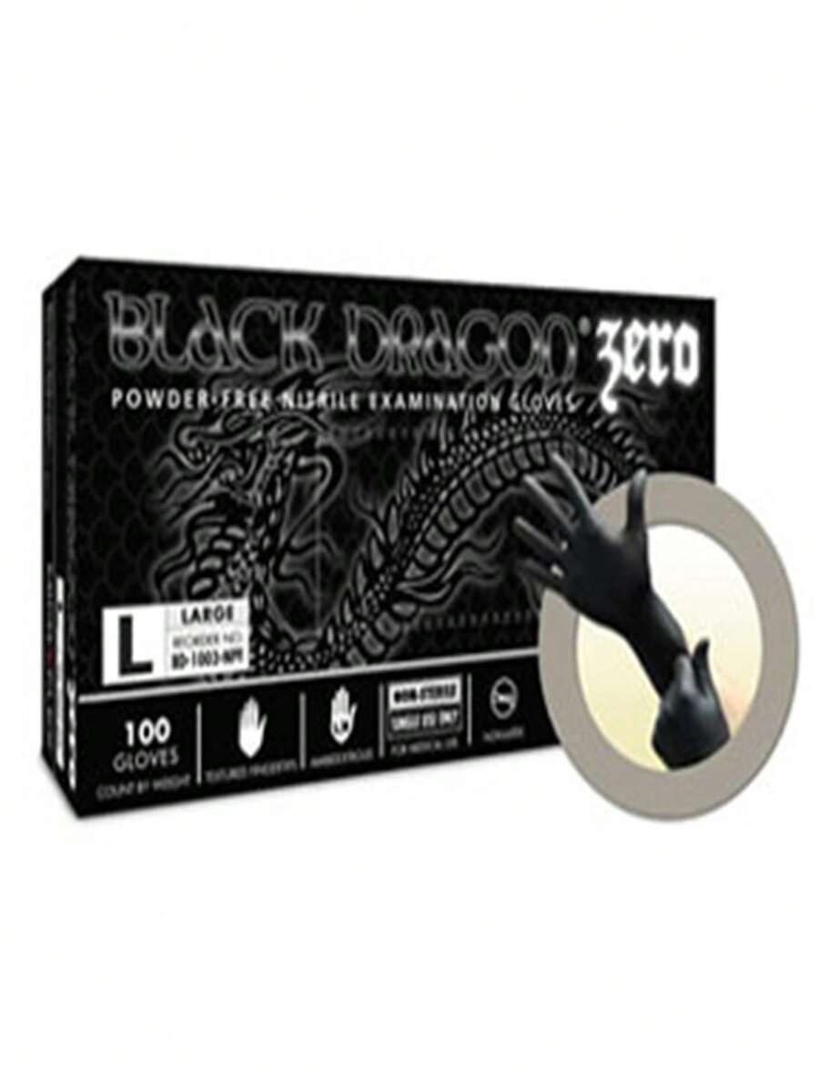 Microflex MFX-BD1005NPF Black Dragon Zero Nitrile Exam Gloves 2XL - 彩色 - 查看 1