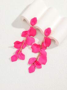 1 par de pendientes colgantes con borlas de hoja y flor multicolor de estilo vintage y elegante, best seller