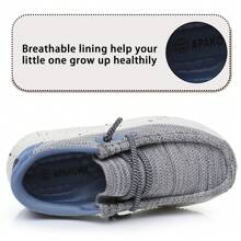 Boys Loafers Slip On Shoes Girls Casual Walking Shoes (Toddler/Little Kid/Big Kid) - Grey - View 5