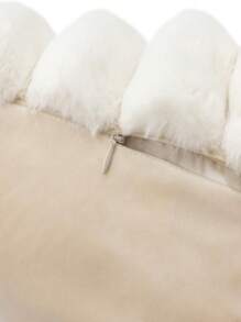 Faux Fur Cozy Soft Striped Decorative Throw Pillow Covers,Velvet Pillowcase Cushion Case For Sofa Couch