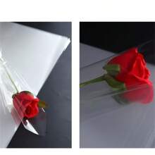 1000*54/2500*44cm 1件防尘透明鲜花包装纸防水塑料花束玻璃卷加厚水晶透明礼品、篮子、工艺品、零食、包装 - 彩色 - 查看 10