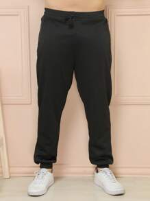 Men's Sweatpants /Zipped Pockets /Elastic Waist - Black - View 2