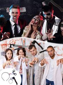 1 件万圣节发带塑料仿真发带，适用于角色扮演道具。万圣节装饰、恶作剧、鬼屋 - 多色 - 查看 4