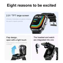 Nuevo reloj inteligente con llamadas GEJIAN, pantalla táctil HD completa de 2.01 pulgadas, 240*296 píxeles, con auriculares inalámbricos, control de música, recordatorio de mensajes, alarma inteligente, monitoreo de salud, seguimiento deportivo, deportes interiores y exteriores, buscador de teléfono, compatible con iOS, Android y HarmonyOS, reloj deportivo inteligente - 24 estilos - Ver 3