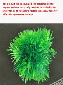 水族箱景觀裝飾，合成塑料草球、草堆，塑料水生植物，魚缸景觀，非真實植物，微景觀裝飾，人工花卉和小草飾品 - 彩色 - 查看 9