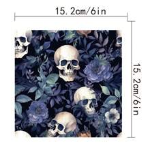 36 张 6*6 英寸剪贴簿纸垫，艺术工艺图案纸，用于剪贴簿工艺卡片纸，DIY 装饰背景卡片制作用品幻想骷髅 - 深灰色 - 查看 2