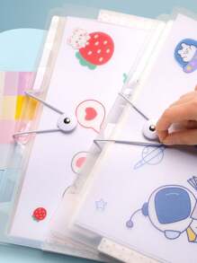 1 cái Túi đựng hồ sơ mở rộng khổ A4, dung lượng lớn cho bé gái 8/12 ngăn, Túi đựng tài liệu, Quay lại trường, Đồ dùng học tập - Nhiều màu - Xem 4