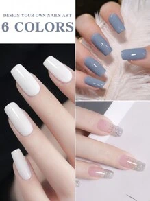 XEIJAYI 6Pcs 15ML Gel Nail Polish Set, Summer Popular Color Gel Varnish Nail Kit, Soak Off UV/LED Gel Polish For Home Salon Nail Art DIY Nails - Multicolor - View 4