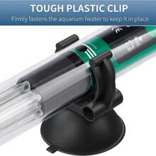 4 pezzi Clip portacavo riscaldatore per acquario con ventosa da 2,5 cm, porta-riscaldatore a barra standard nero per l'acquario dei pesci (non per tubi di aviazione)