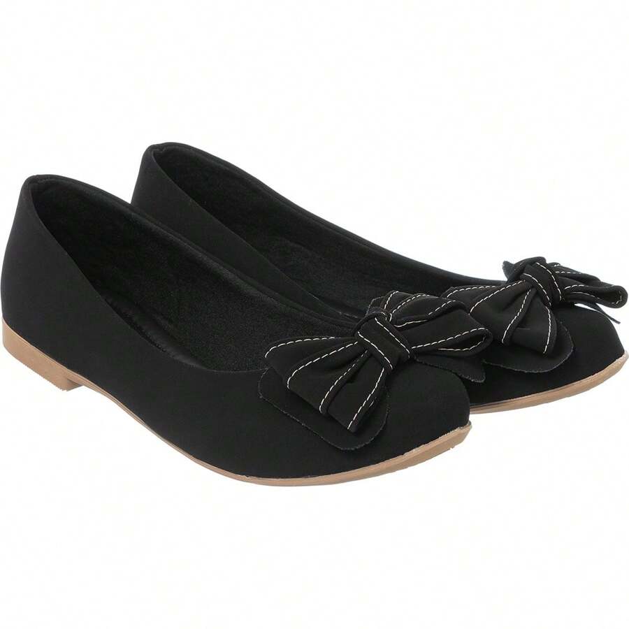 Women's Sneakers Round Toe Casual Comfortable Flat Moccasin From 34 To 42 SPECIAL SIZE - màu đen - Xem 1