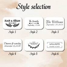 1 Pc Customized Wood Coasters, Wedding Gifts For Couple, Personalized Coaster Set, Housewarming Gift, Christmas Gifts, New Home Gift Water Bottle - Brown - View 6