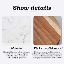 1 Pc Customized Wood Coasters, Wedding Gifts For Couple, Personalized Coaster Set, Housewarming Gift, Christmas Gifts, New Home Gift Water Bottle - Brown - View 4