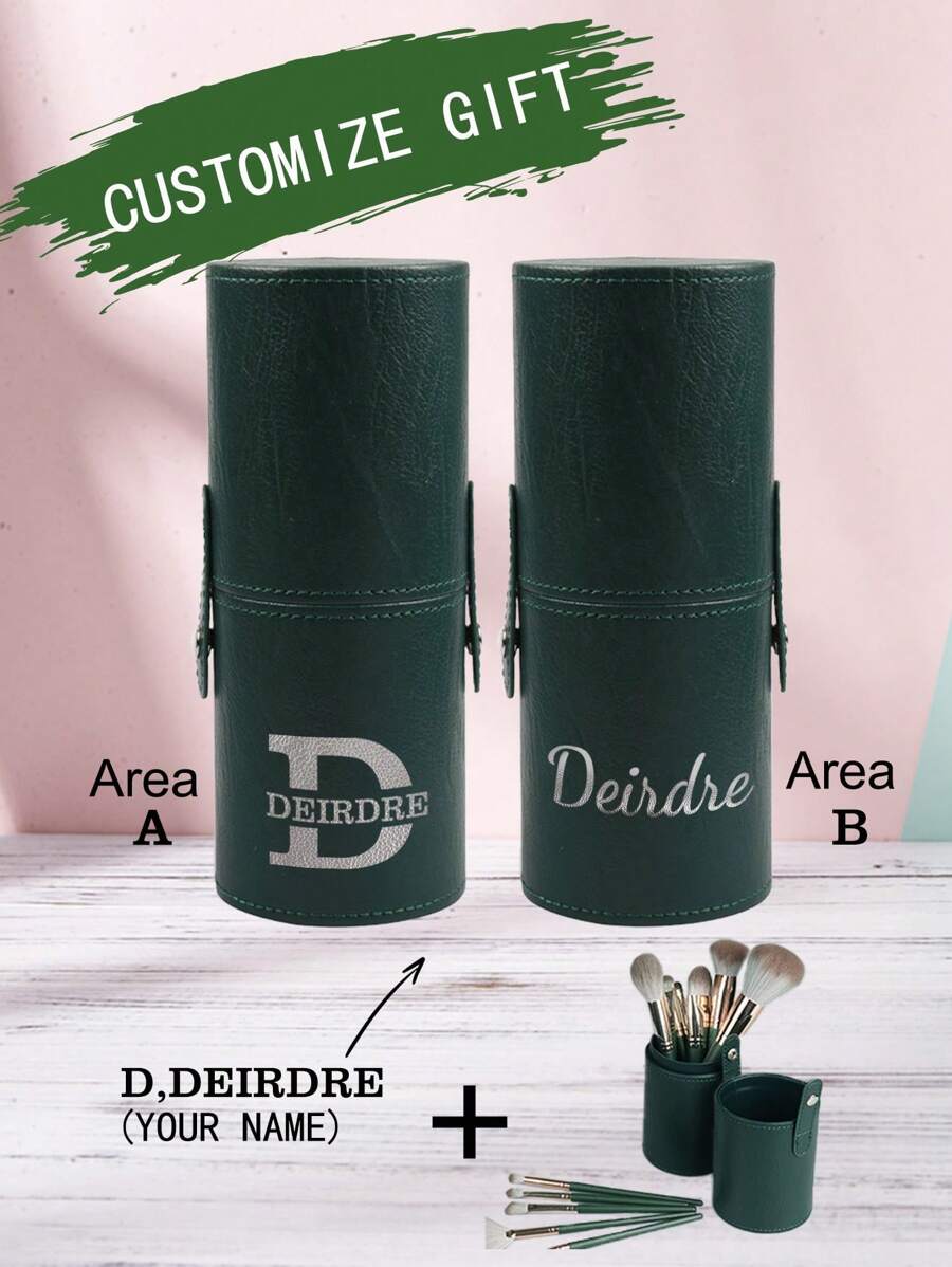 Personalized Makeup Brush Bucket, Custom Pen Bucket, Brush, Cosmetics, Multi-Purpose Stand Makeup Gift, Suitable For Women, Friendly And Elegant Bridesmaid Gift Box, Very Suitable For Wedding Gifts, Or Birthday Gifts School Supplies Multi-Functional Storage Box For Classmates And Friends