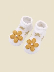 5 đôi tất sọc nhiều màu viền ren nơ dễ thương cho bé - Nhiều màu - Xem 3