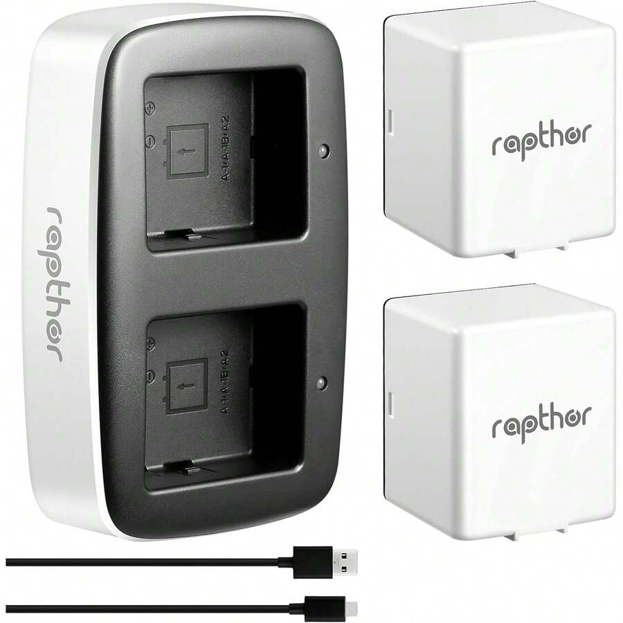 Rapthor Rechargeable Battery 2560 MAh Compatible With Arlo Pro/Pro 2 Replacement Battery 7.4 V With Charger Station For Arlo Pro/Pro 2 Camera VMA4400 (2 Pack + Charger) - 2 batteries+1 charger - View 1