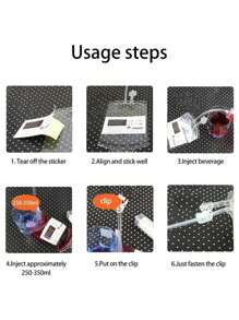 1 túi máu ma cà rồng 350ml dùng để trang trí Halloween, túi đựng đồ uống máu giả, túi đựng đồ uống tăng lực, Giáng sinh - trong suốt - Xem 5