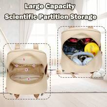 1 pieza Mochila bolsa cambiador para bebé - Bolsa multifunción impermeable para bebés niños y niñas, Mochila cambiador - Bolsa de pañales de viaje grande - Mochila de viaje para maternidad y cambio de bebé, Artículos esenciales y regalos para el registro y la ducha de bebé recién nacido - Caqui - Ver 4