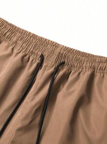 Tween Boy Casual, Fashionable Printed Drawstring Cargo Pants, Spring & Summer - Black - View 5