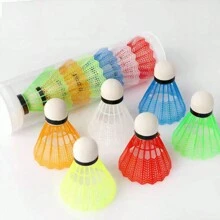 12pcs Foam Badminton Shuttlecock, Colorful Plastic Feather Shuttlecock, Durable Outdoor Training Nylon Feather Shuttlecocks - Multicolor - View 12
