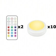 Puck Lights With Remote Closet Lights Stick On Lights Shelf Lights Push Lights Tap Light LED Puck Lights For Under Cabinet
