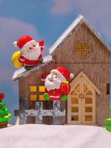 4/5 piezas/Set, Decoración navideña, Mini serie de Navidad DIY, Ratones, Follaje, Adornos pequeños y lindos del hombre viejo de dibujos animados - Multicolor - Ver 3