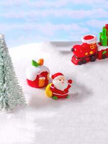 4/5 piezas/Set, Decoración navideña, Mini serie de Navidad DIY, Ratones, Follaje, Adornos pequeños y lindos del hombre viejo de dibujos animados - Multicolor - Ver 4