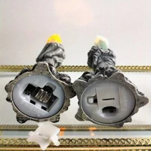 1 件万圣节礼物发光鬼手骷髅蜡烛灯万圣节装饰房间装饰万圣节花园装饰礼物仙女节日装饰节日装饰 - 黃色 - 查看 8