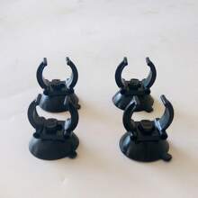 4 pezzi Clip portacavo riscaldatore per acquario con ventosa da 2,5 cm, porta-riscaldatore a barra standard nero per l'acquario dei pesci (non per tubi di aviazione)