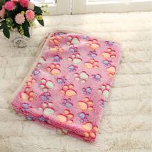 1pc Or 3pcs Ultra Soft Flannel Kitty/Puppy Blanket With Cute Paw Pattern, Machine Washable Pet Bed Mat, Multiple Colors And Sizes Available, Suitable For Medium & Small Pets - Pink - View 21