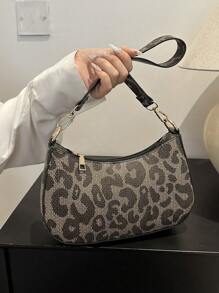 Túi đeo chéo họa tiết da báo cổ điển, túi xách baguette thời trang thường ngày, túi xách nữ đa năng thời trang hàng ngày, túi xách thanh lịch dành cho người trưởng thành, túi in họa tiết da báo thời trang, túi in họa tiết động vật dành cho nữ, ví in họa tiết báo đốm thời trang thu đông dành cho nữ, túi in họa tiết hổ mới dành cho nữ mùa thu đông. - màu nâu - Xem 5