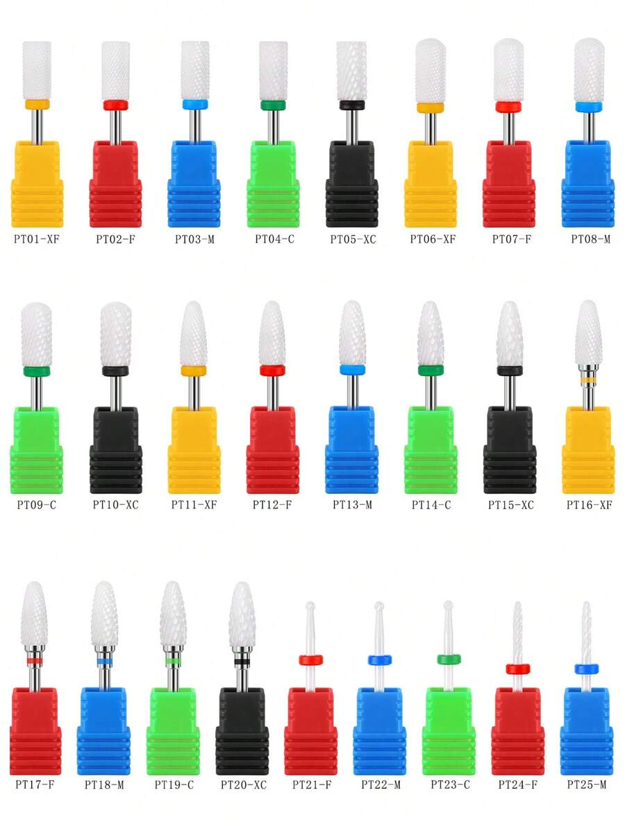 1 件专业陶瓷指甲钻头电动工具配件美甲刀修甲抛光研磨工具用品