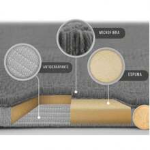 Soft Microfiber Bathroom Rug Quick Dry Non-Slip - Màu xanh lam - Xem 3