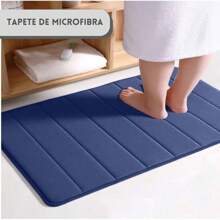 Soft Microfiber Bathroom Rug Quick Dry Non-Slip - Màu xanh lam - Xem 6