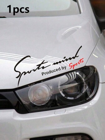 汽车前灯眉贴纸，运动型字体装饰贴花，适用于汽车引擎盖，可定制，自粘，易于粘贴