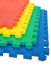 Stalwart 75-ST6000 24 X 24 X 0.50 In. Interlocking EVA Foam Padding Foam Mat Floor Tiles, Multicolor - Pack Of 4 - 彩色 - 查看 1