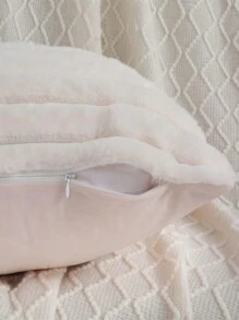 Faux Fur Cozy Soft Striped Decorative Throw Pillow Covers,Velvet Pillowcase Cushion Case For Sofa Couch