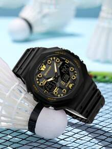 SANDA Fashion New Arrival Classical Man Electronic Watches Waterproof And Shockproof Digital Watches Sports Outdoor Running Camping Swimming Wrist Watch World Time Luminous Calendar Week Date Alarm Clock 12/24 Hour Military Multifunctional LED Stopwatch