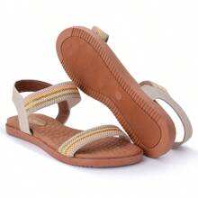 Júlia Porto Orthopedic Flat Sandal Soft Comfortable Premium Line - 米色 - 查看 2