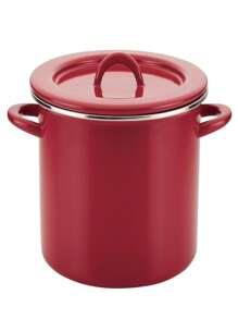 Rachael Ray 47626 12 Qt. Create Delicious Enamel On Steel Stockpot - Red Shimmer - Red - View 1