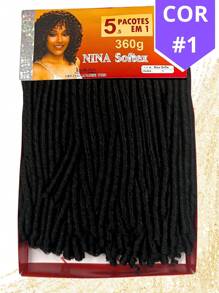 Nina Softex Original Dread Crochet Curly Hair Bundle 360 Grams 5 In 1 - Negro - Ver 2