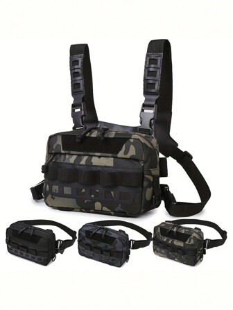 Men's Fishing Vest Bag, Camouflage Hiking Chest Pack, Portable Outdoor Sports Travel Backpack, Suitable For Mountaineering & Camping Bag Students Fall Teacher Sling Bag Fanny Pack Bum Bag Waist Bag Chest Bag Large Capacity Multi-Functional Vacation Gifts Side Bags Hip Bag Gifts Valentine Day Stickers Summer School The Sporty Life Bag Pack Belt Bag Tools