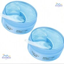 Parches Hydrogel Para Ojos Colágeno Anti Ojera Hidratante F - Azul y blanco - Ver 1