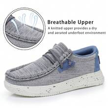 Boys Loafers Slip On Shoes Girls Casual Walking Shoes (Toddler/Little Kid/Big Kid) - Grey - View 3