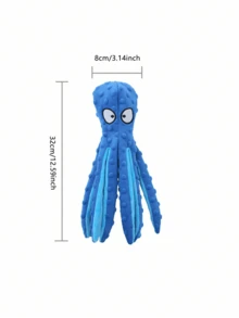 Plush Octopus Squeaky Pet Dolls, Chewing & Interactive Dog Dolls - Multicolor - View 3