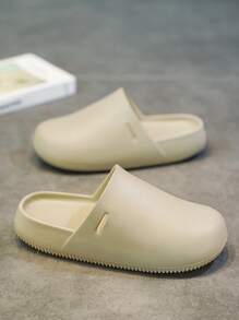 Men's Lightweight, Non-Slip, Slide Sandals For Indoor/Outdoor Casual Wear, Strap Slippers, Suitable For Street, Beach, Kitchen And Outdoor Activities - Khaki - View 3