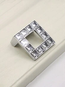 6 件/套水晶金属拉手,透明方形钻石抽屉旋钮双孔金色亮铬时尚拉手,适用于酒柜家具橱柜抽屉,单孔,孔距 16mm、32mm、64mm、96mm、128mm - 方鑽水晶金屬把手 - 查看 13