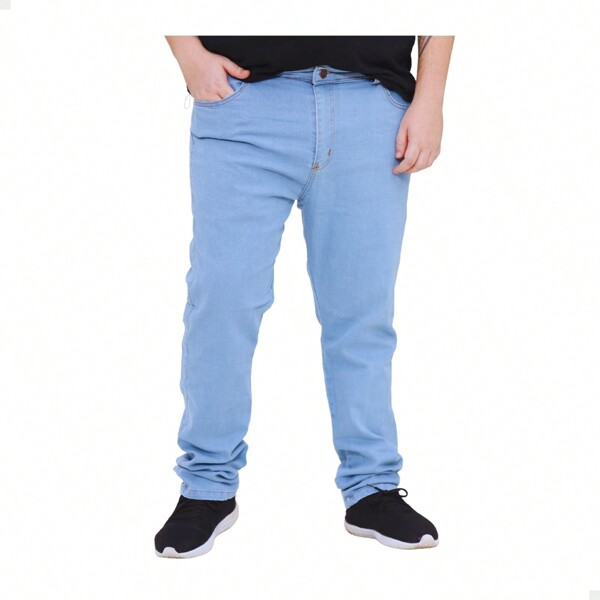 Calça Jeans Skinnya Clara Masculina Plus Size Com Lycra