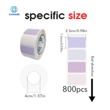 SINMARK 1 Roll Of 800pcs Blank Sticker Labels, Colorful Thermal Adhesive Paper, Editable & Printable, Multi-Purpose Label Suitable For Stores & Home - 2.5X1.5cm-type a - View 4